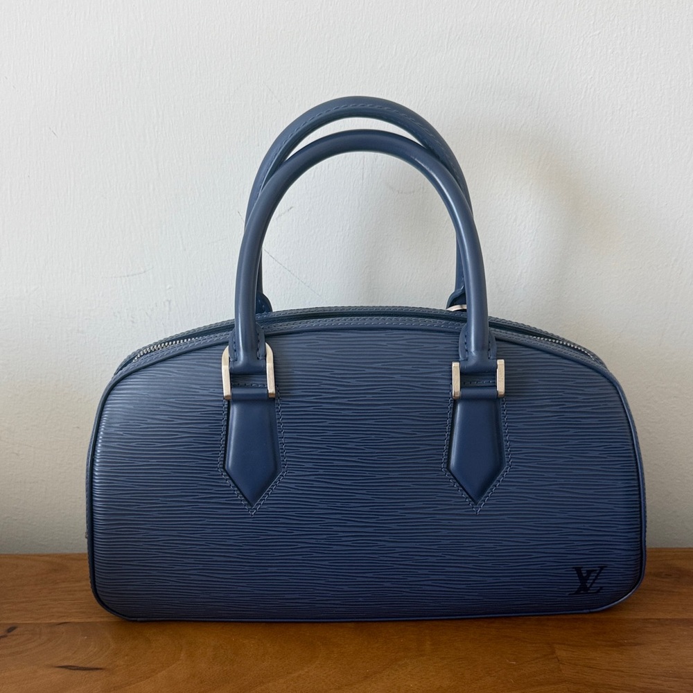 Louis Vuitton Navy Blue Epi Leather Satchel